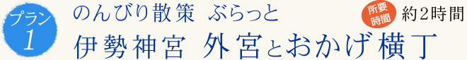 のんびり散策 ぶらっと 伊勢神宮 外宮とおかげ横丁
